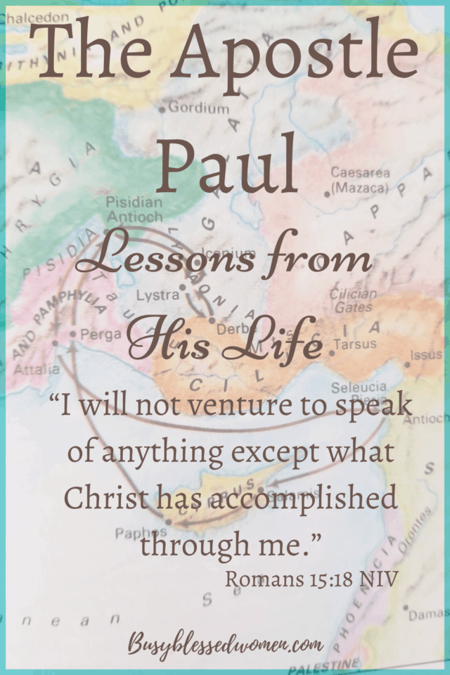 The Apostle Paul- map with Romans 15:18. 