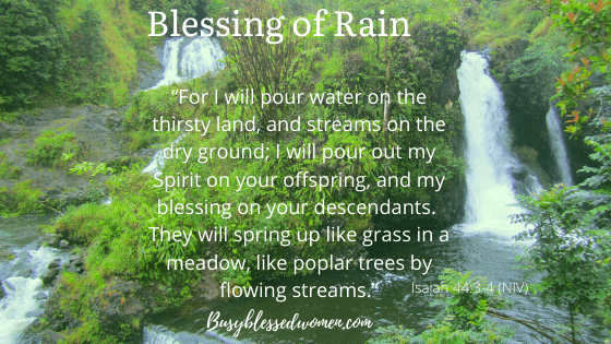 The Blessing Of Rain Busy Blessed Women