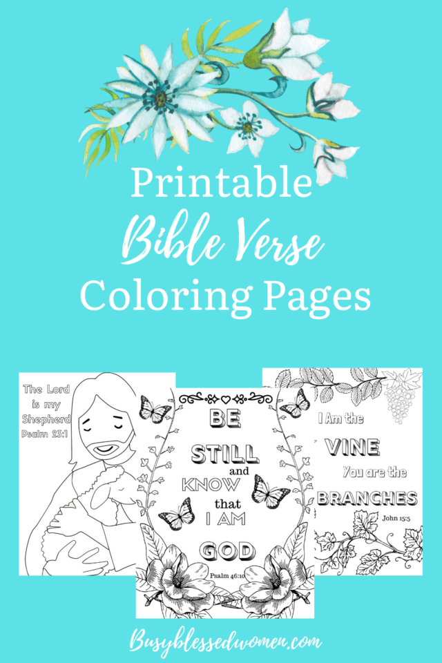 Printable Bible Verse Coloring Pages Busy Blessed Women