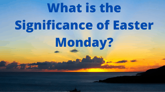 What is the Significance of Easter monday? - sunrise over ocean, dark clouds partially obscuring sun- rays of sunlight shining upwards through clouds