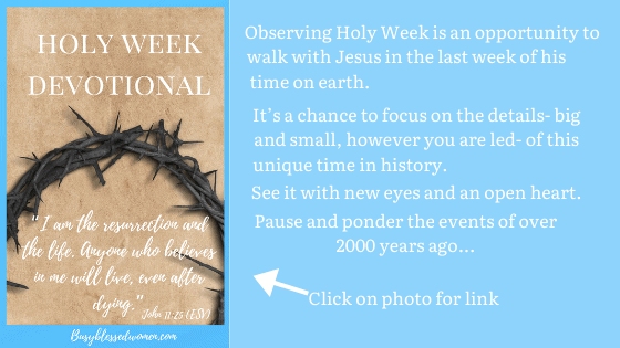holy week devotional