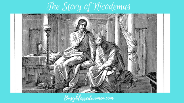 The Story of Nicodemus- black and white drawing of Jesus teaching Nicodemus