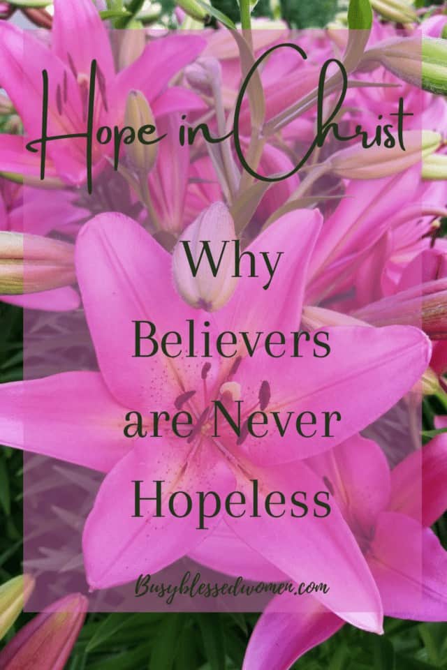hope in Christ- pink lilies