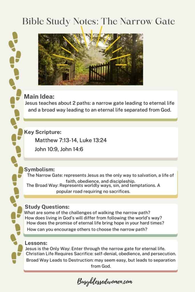 the narrow gate- picture of narrow gate into garden, sunrays elements and footprints on left side