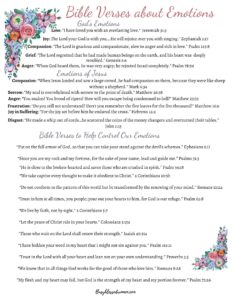 bible verses about emotions- multicolor flower corner frames
