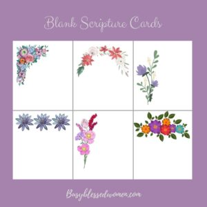 Be A Blessing to Others- 6 blank cards each with different multicolor floral decoration graphic