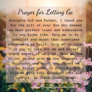 Letting Go and Trusting God