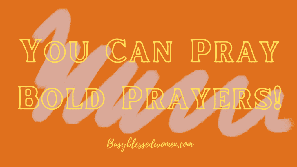 Bold Prayers- bright orange background with thick pink squiggle running horizontally