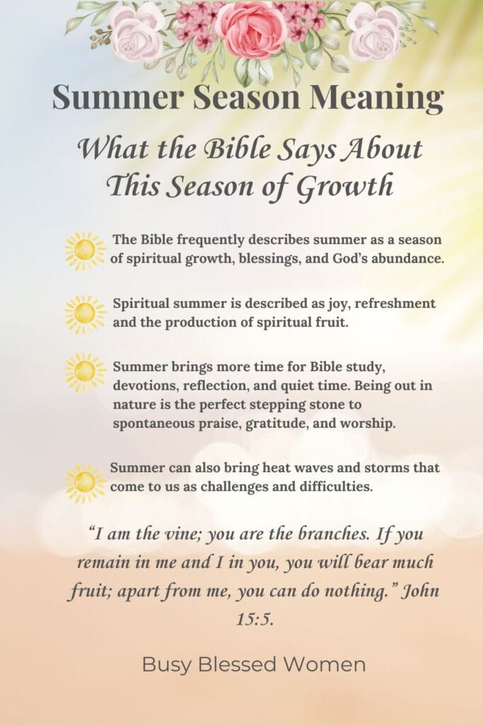 summer season meaning- what the Bible says about the summer season of growth
