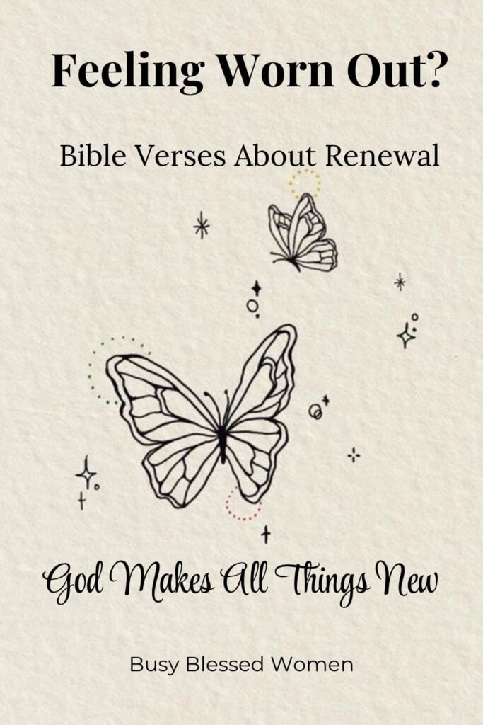 bible verses about renewal- rough ivory paper background with drawn butterflies in black ink