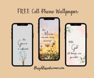 frere cell phone wallpaper- mock up of 3 cell phone wallpapers on light yellow background