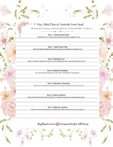 hungry for God- mock up of 7 day mini plan devotional with watercolor floral frame