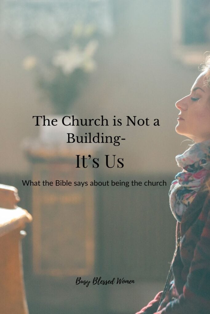 what does it mean to be the church- photo of woman sitting in pew of church with eyes closed