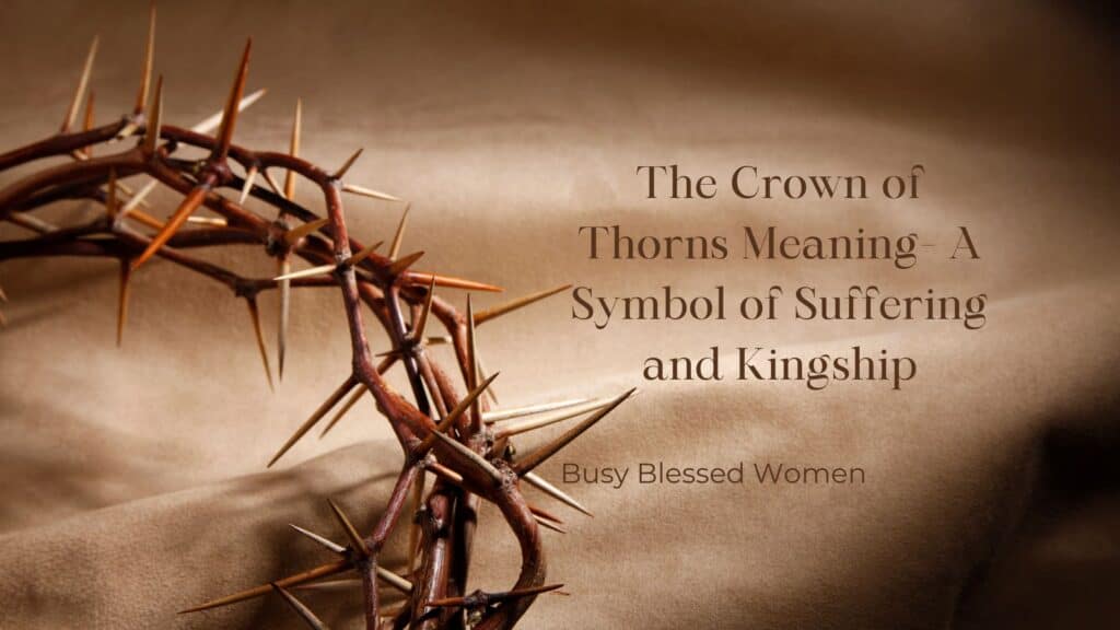 crown of thorns meaning- crown of thorns lying on beige fabric