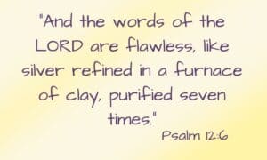 busy blessed women- psalm 12:6 on pale yellow background